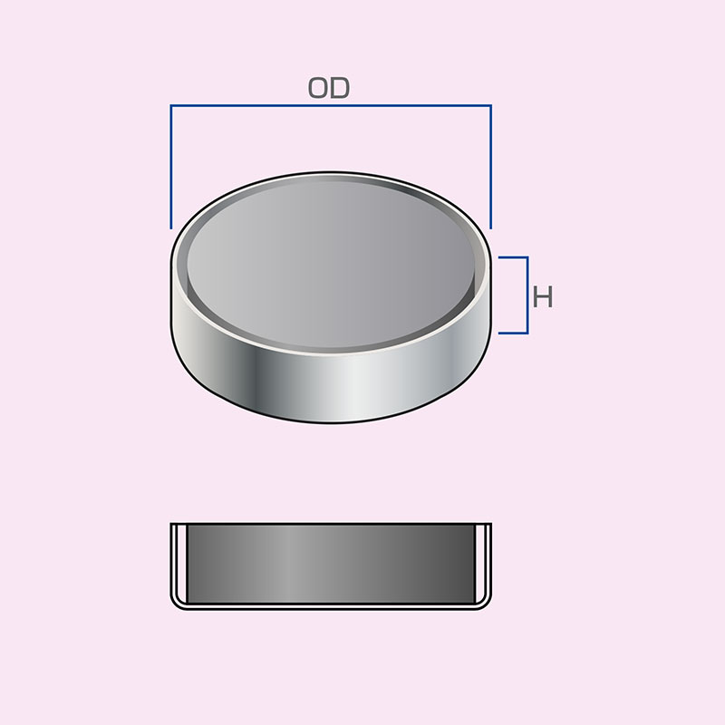 キャップマグネット 丸型 外形図