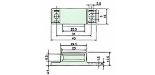 キャッチマグネット SMC-10P 外形図