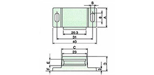 キャッチマグネット SMC-41 外形図