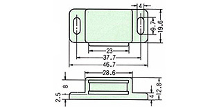 キャッチマグネット SMC-50P 外形図