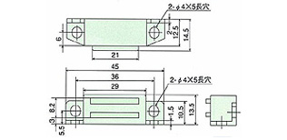 キャッチマグネット SMC-63P 外形図