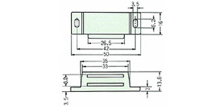 キャッチマグネット SMC-75P 外形図