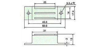 キャッチマグネット SMC-77S 外形図