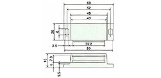 キャッチマグネット SMC-81 外形図