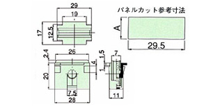 キャッチマグネット SMC-101 / SMC-101S（埋込型） 外形図