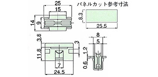 キャッチマグネット SMC-108 / SMC-108S（埋込型） 外形図