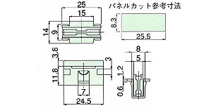 キャッチマグネット SMC-108 / SMC-108S(埋込型) 外形図
