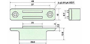 キャッチマグネット SMC-131(埋込型) 外形図