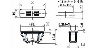 キャッチマグネット SMC-132（埋込型）/ SMC-133（埋込型）/ SMC-134（埋込型） 外形図